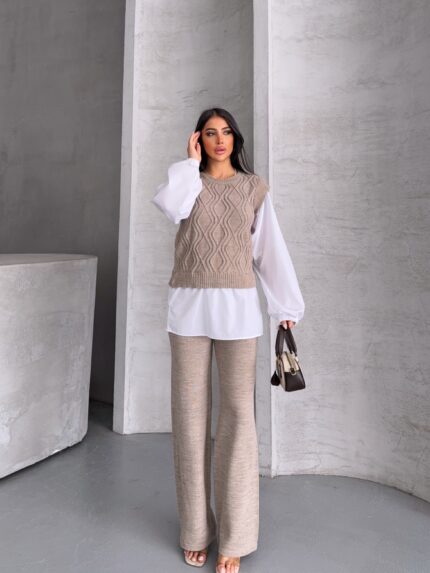 Gömlek Detay Triko Takım 1561